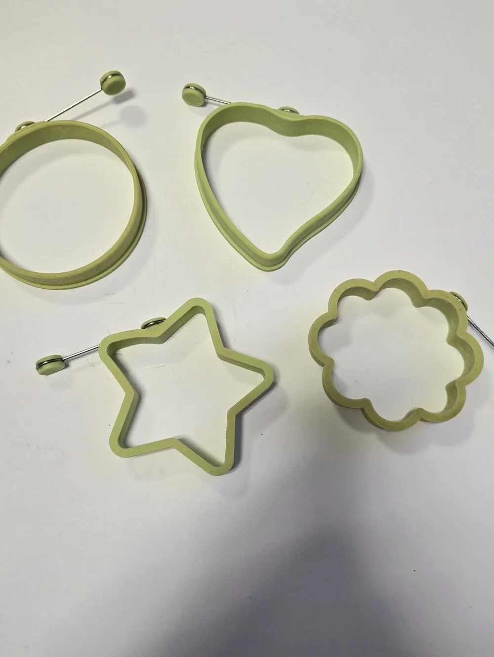 Set Princess House Silicone Pancake Or Egg 4 Piece Set Circle Heart Star Flower